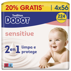 Toalhitas Bebé Sensitive Dodot 224 Un (4 X 56 Un)