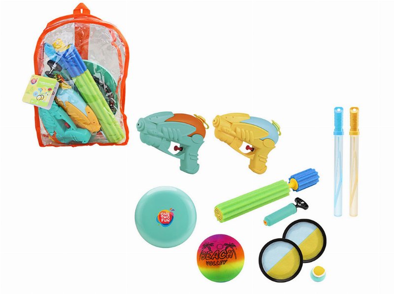 Set De Brinquedos One Two Fun Com Mochila Verão 9 Peças