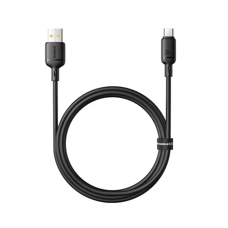 Baseus Cabo Silky Series Fast Charging Cabo Usb To Type-C 100W 2M Cluster Preto