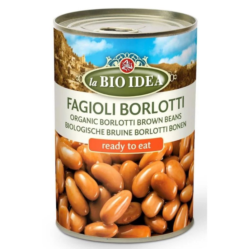 Feijão Castanho Borloti Cozido La Bio Idea 400 g