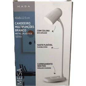 Candeeiro Multifunções 12,5X8X40Cm Branco Kasa