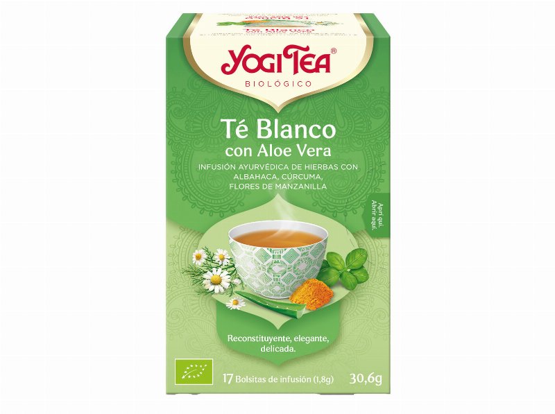 Infusão Yogi Tea Branco Aloé Vera Bio 17 Saq