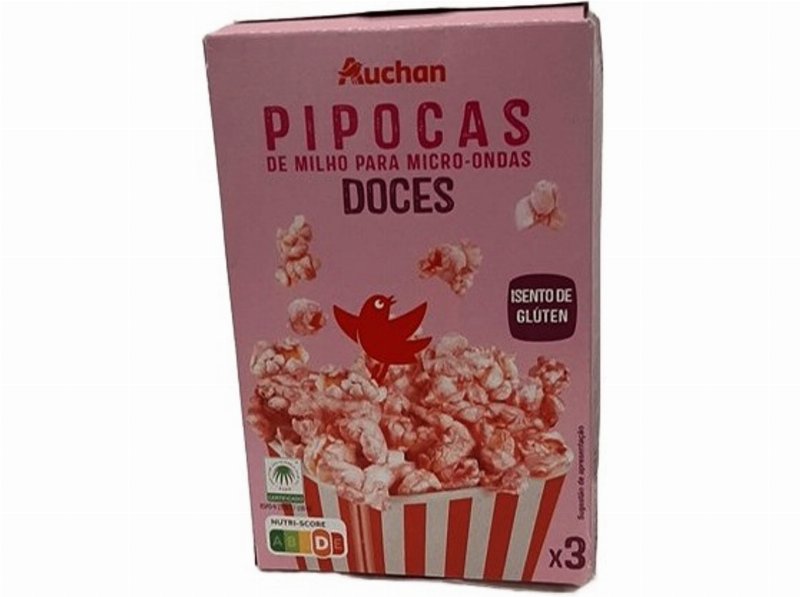 Pipocas Micro-Ondas Auchan Doces 300 g (3X100 g)