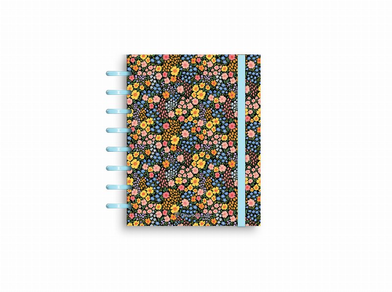 Caderno A5 Ecosmart Ambar Pautado Glowbloom 100 Folhas Capa Pp