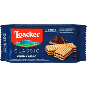 Bolachas Wafers Com Recheio De Cacau Loacker 45 gr