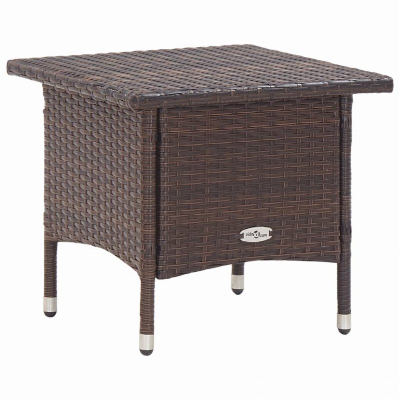 Hkh Mesa De Centro 50X50X47 Cm Vime Pe Castanho - Marrom