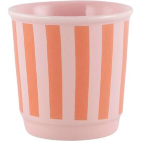 Copo Café 90 ml Riscas Rosa E Laranja Kasa