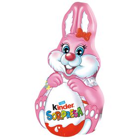 Coelho Chocolate Com Surpresa Rosa Kinder 75 gr