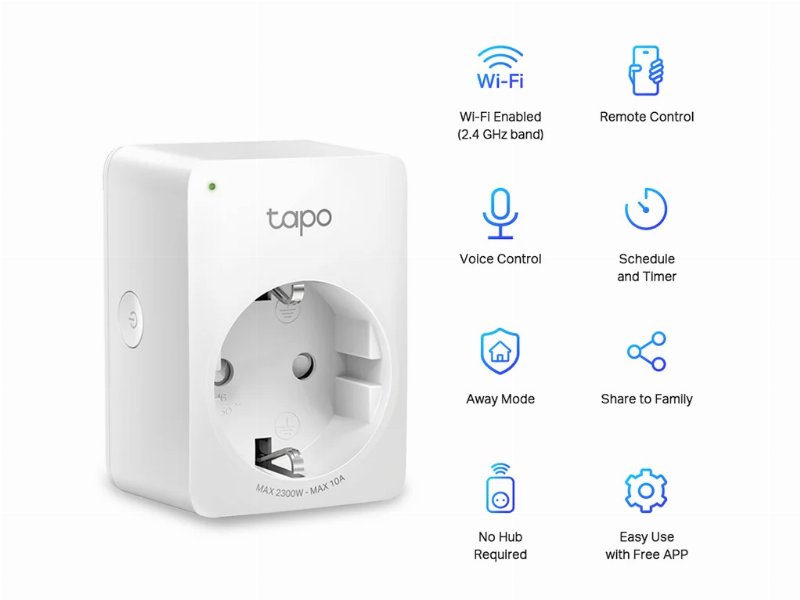 Tomada Smart Tp-Link Tapo-P100 Pack 2