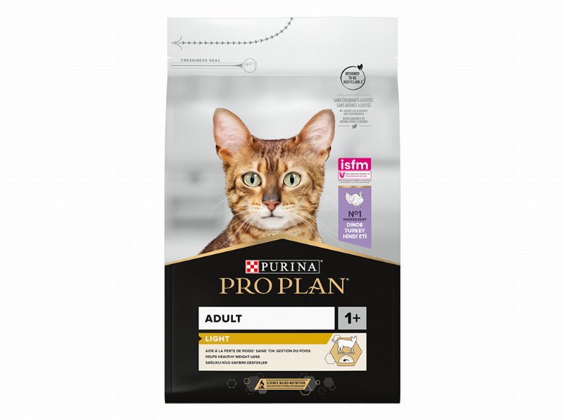 Ração Para Gato Pro Plan Light Peru / Arroz 3 kg