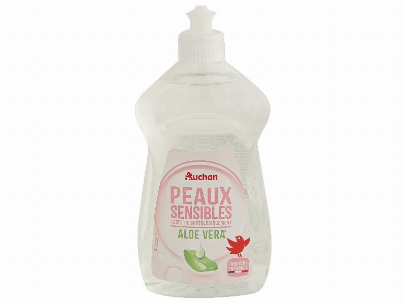 Detergente Loiça Manual Auchan Peles Sensíveis Aloe Vera 500 ml
