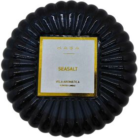 Vela Em Copo Vidro Redondo Com Tampa 385 g Preto Kasa