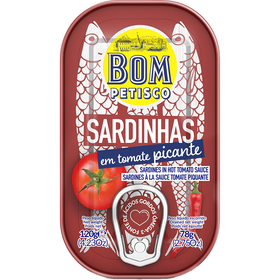 Sardinha Em Tomate Picante Bom Petisco 120 gr (Peso Escorrido 78 gr)