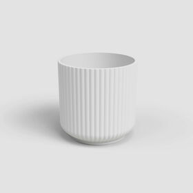 Vaso Redondo Faiança 21Cm Branco Artevasi 1 Un