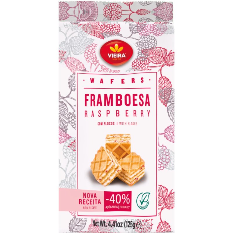 Bolachas Wafer De Framboesa -40% Açúcares 125 g