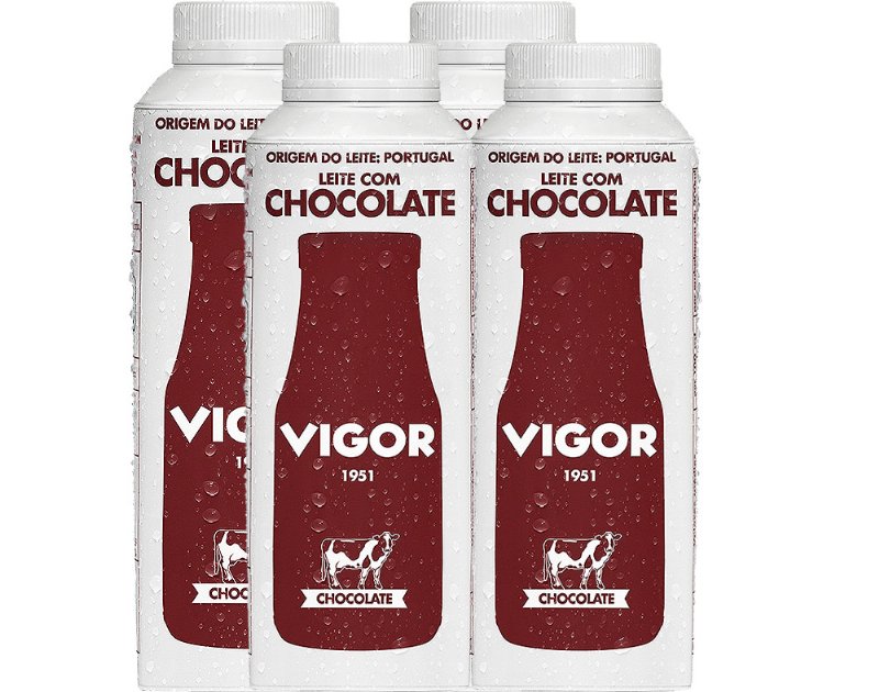 Leite Vigor Pasteurizado Com Chocolate 4X200 ml