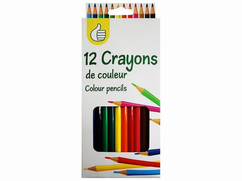 Conjunto De 12 Lápis De Cor Polegar