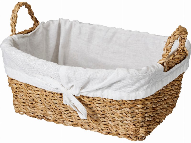 Cesto De Pão Retangular Com Forro 30 X 20 Cm