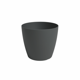 Vaso Redondo Plástico 20Cm Antracite Artevasi 1 Un