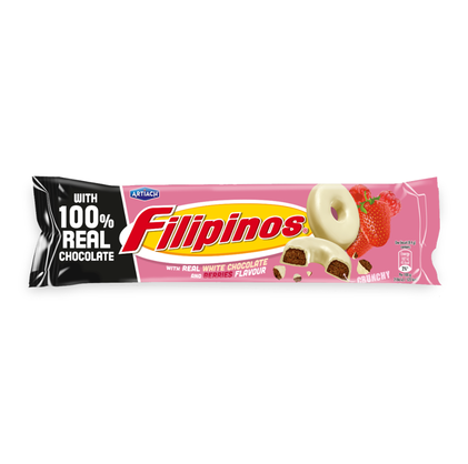 Bolachas Filipinos Chocolate Branco E Recheio Frutos Vermelhos Artiach 0.118Kg