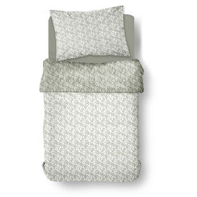 Conjunto Capa Edredão Acetinado Folhas Kasa