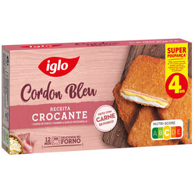 Cordon Bleu De Porco, Fiambre E Queijo Mozzarella Iglo 376 gr (4 Un)