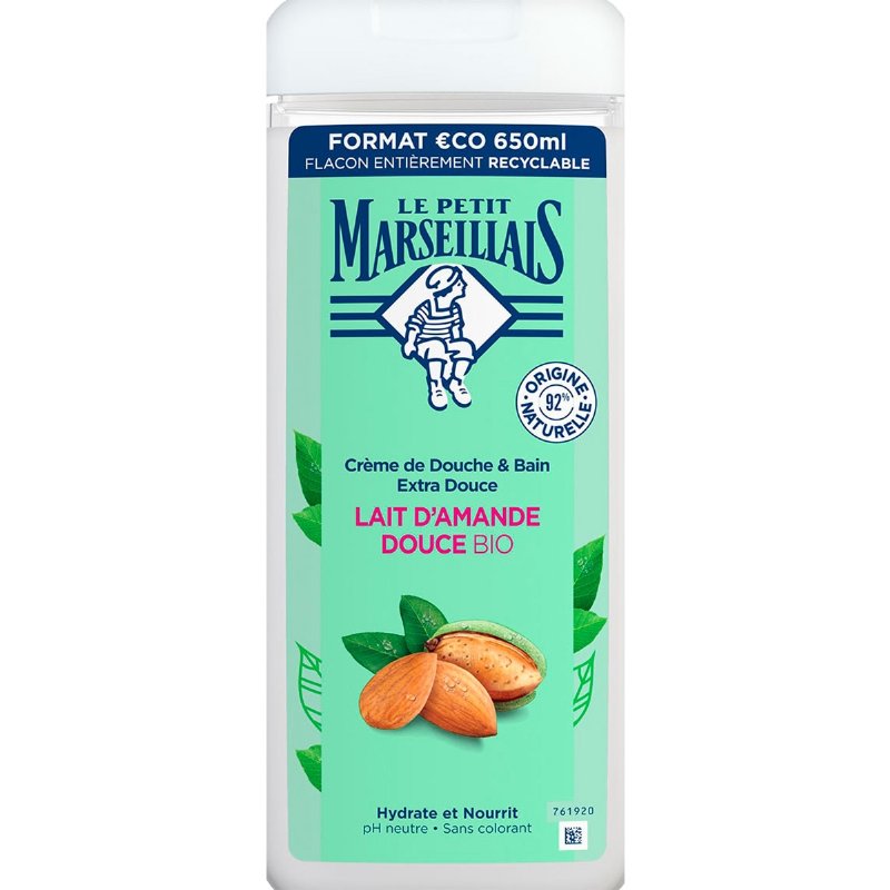 Gel De Banho Leite De Amêndoas Biológico 650 ml