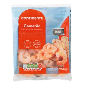 Miolo De Camarão 80/100 Ultracongelado Continente 250 gr