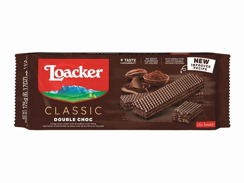 Bolacha Loacker Waffer Duplo Chocolate 175 g