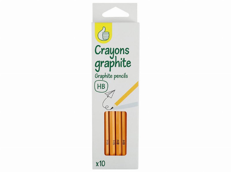 Conjunto De 10 Lápis Grafite Polegar Hb