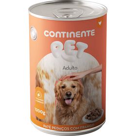 Comida Húmida Para Cão Adulto Paté Pedaços Com Frango Continente Pet 1,2 kg