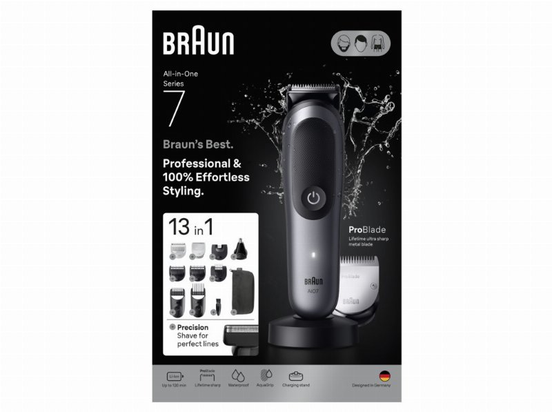 Aparador Multigroom Braun Mgk7560 13 Em 1 Com Precisionshave
