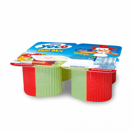 Iogurte Queijinho De Morango E Banana Pack 4 Yoco Suissinho 0.36Kg