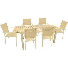 Conjunto De Mesa Extensível E 6 Cadeiras Kasa