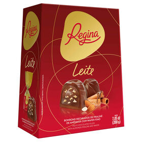 Bombons De Chocolate De Leite Praliné De Amêndoa Com Wafer Regina 200 gr