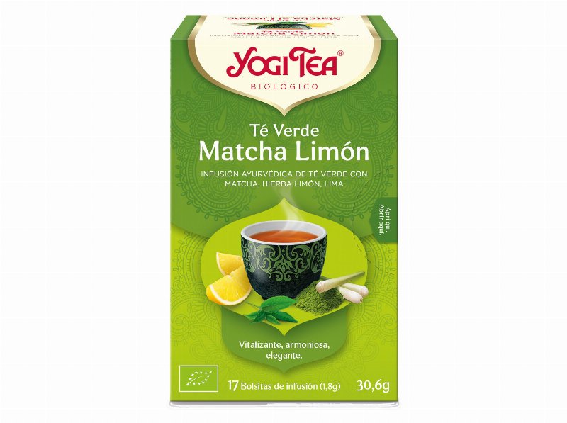 Infusão Yogi Tea Matcha Limão Bio 17 Saq