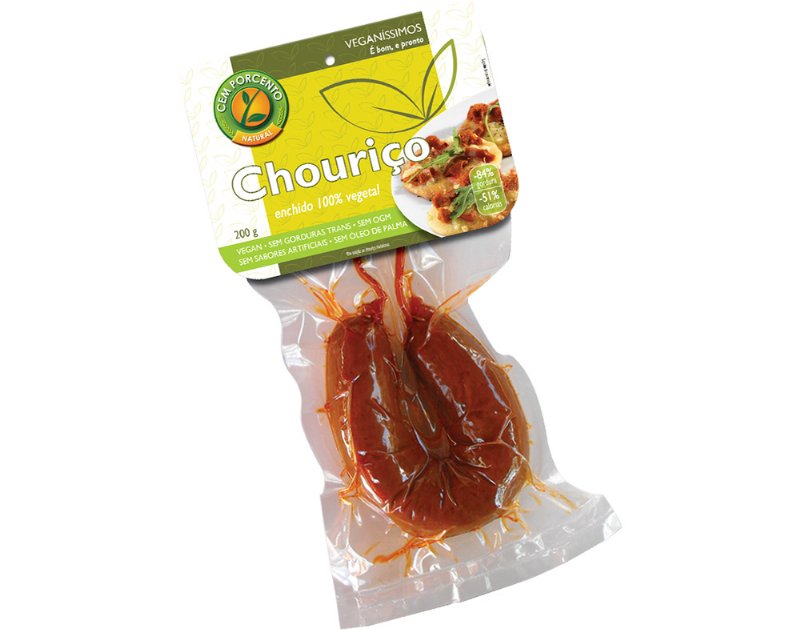 Chourico Cem Porcento Enchido 100% Vegetal 200 g