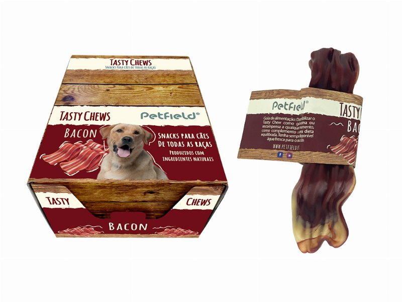 Snacks Para Cão Petfield Tasty Chew Bacon