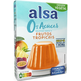 Gelatina Em Pó Frutos Tropicais Sem Açúcar Gelly-Já Alsa 42 gr