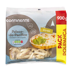 Paloco Do Pacífico Desfiado Congelado Pack Poupança Continente 900 gr