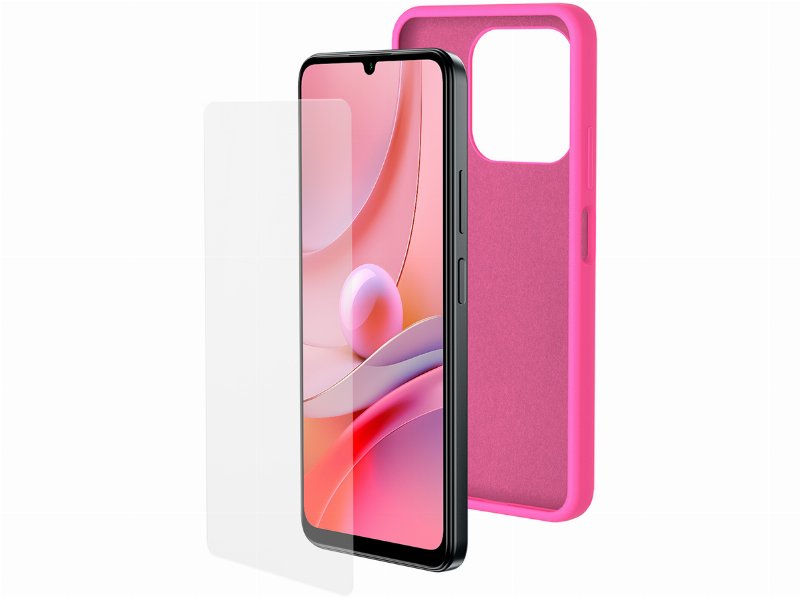 Capa + Protector Ecrã Spc D 3 Se Prot Rosa 6.8"