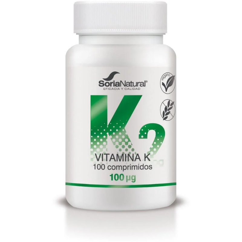 Vitamina K2 100Ug Vegan Soria Natural 100 Comprimidos