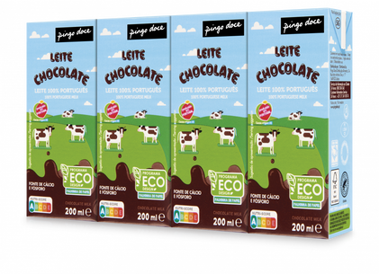 Leite Achocolatado Pack 4 Pingo Doce 4x0.2L