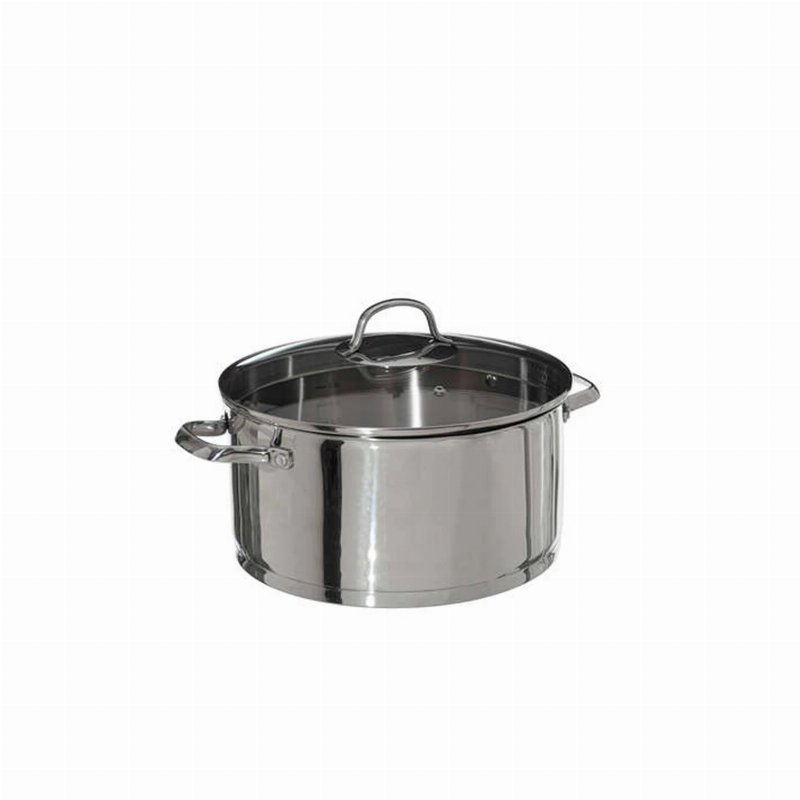 Hkh Panela Resilience Em Inox Com Tampa Em Vidro 24 Cm