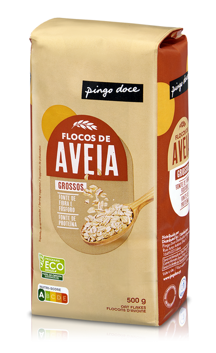 Flocos Aveia Grossos Integral Pingo Doce 0.5Kg