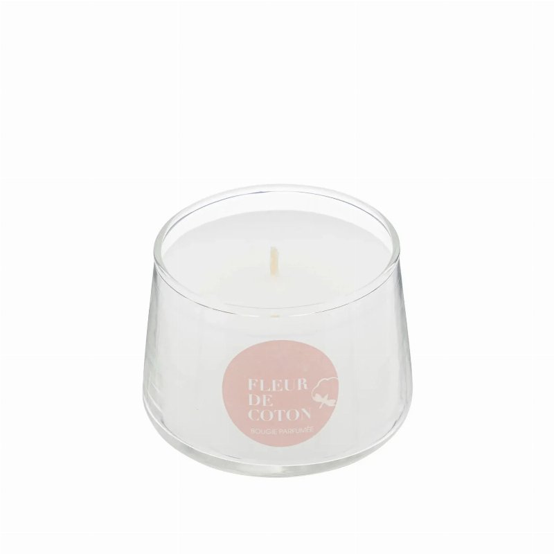 Hkh Vela Perfumada Flor De Algodão Copo Vidro