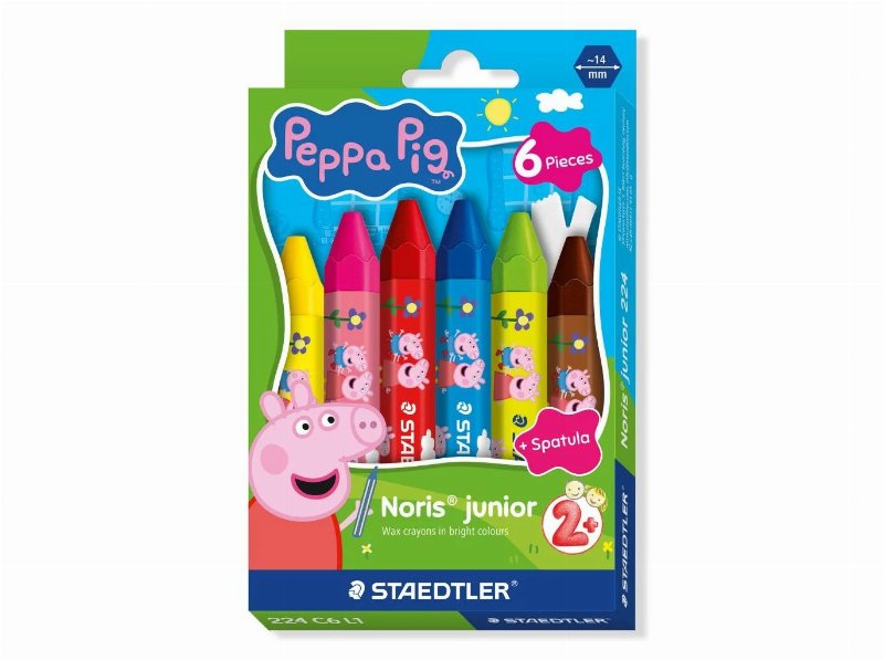 Lápis Cera Staedtler Peppa Pig 6 Unidades