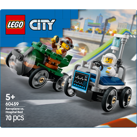 Lego City - Pack De Carros De Corrida Aeronave Vs. Cama De Hospital - 60459