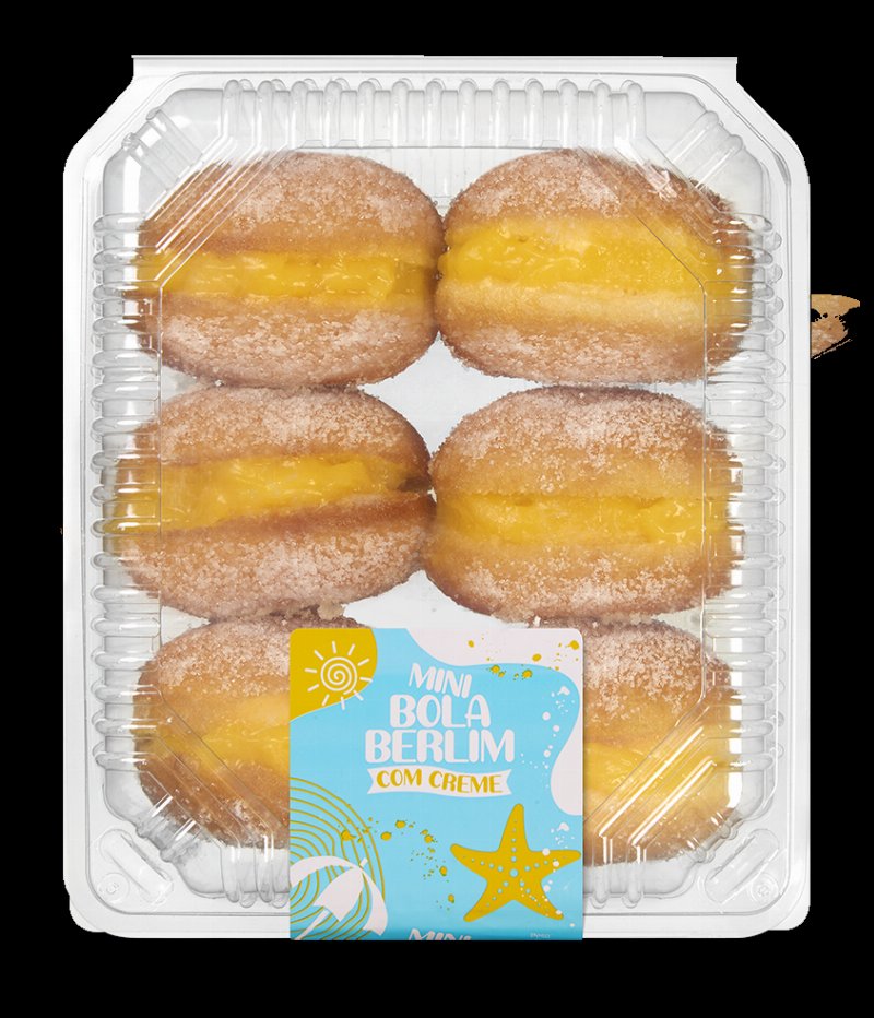 Mini Bolas De Berlim Com Creme Pack 6 Nossa Padaria 0.33Kg