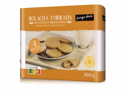 Bolachas Torradas Pack 4 Pingo Doce 0.8Kg